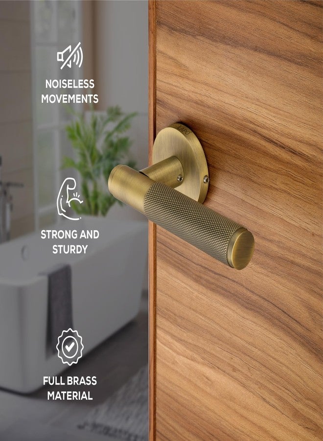 LAPO Full 100% Heavy Duty Door Locks for Bathroom Door Lock,Mortise Keyless Handlesets with Baby Latch for Home,Office,Hotel|Antique Finish|3 Years Warranty Ro-2100, Pull Handle - Image 3